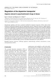 Regulation of the dopamine transporter - Addiction Research ...