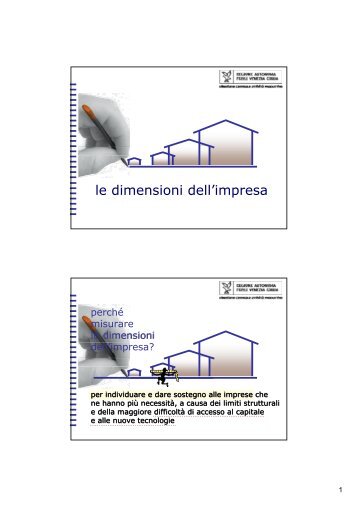 le dimensioni dell'impresa - Regione Autonoma Friuli Venezia Giulia