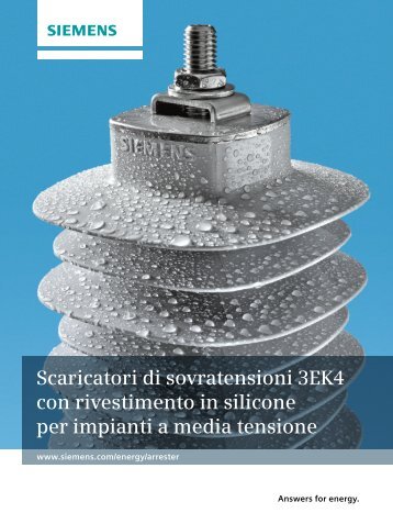 Scaricatori di sovratensioni 3EK4 con ... - Siemens Energy