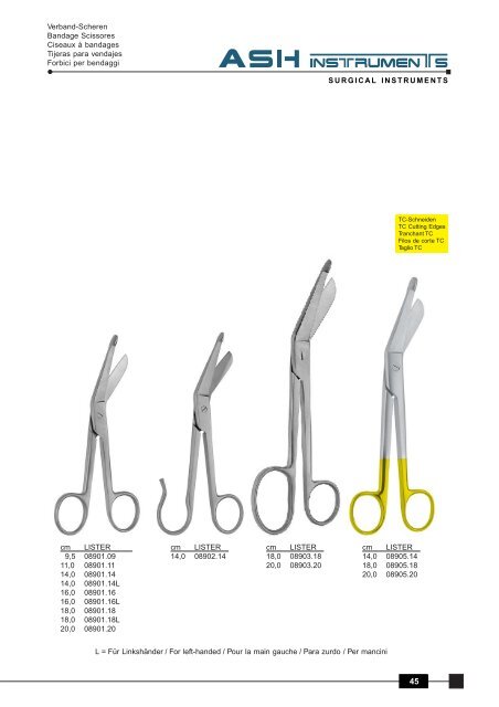 Scheren Scissors Ciseaux Tijeras Forbici - Ash Instruments