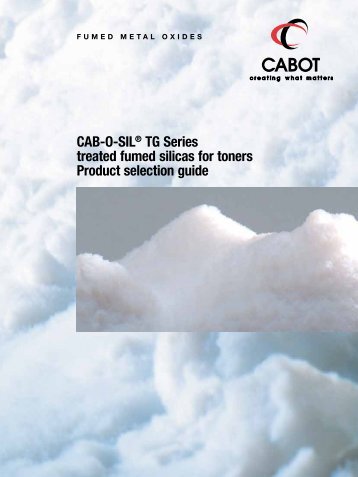 CAB-O-SIL® TG Series treated fumed silicas for toners Product ...