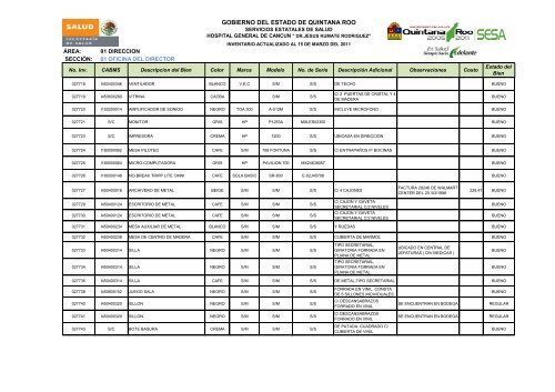 gobierno del estado de quintana roo - Unidad de Transparencia y ...