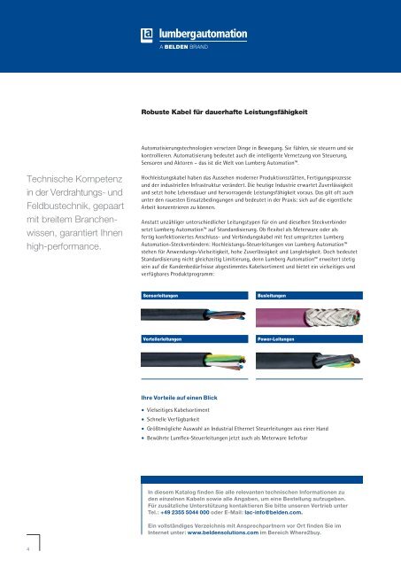 RZ Lumberg Cable Program DE.indd - elcon electronic GmbH