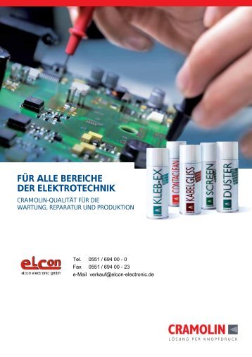 FÜR ALLE BEREICHE  DER ELEKTROTECHNIK - Elcon