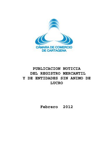 boletin de febrero de 2012 - Cámara de Comercio de Cartagena