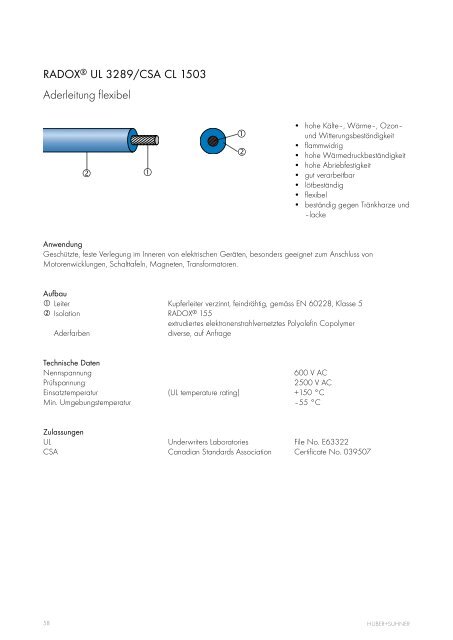 Kabel und Aderleitungen - elcon electronic GmbH