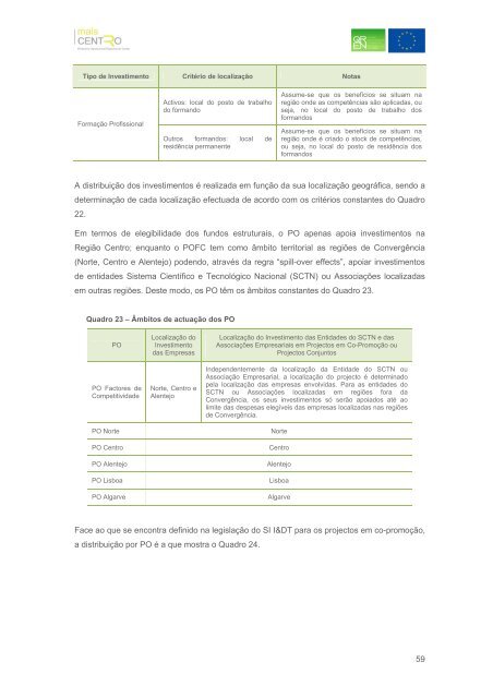 Relatório Anual de Execução Mais Centro 2009 - Mais