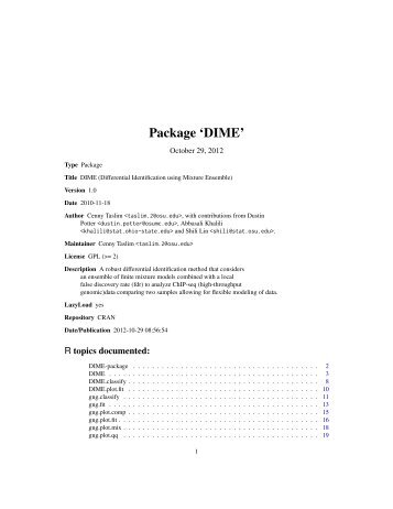 Package 'DIME' - What are R and CRAN?