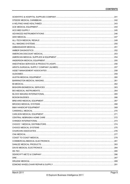 Guide to Distributors of Medical Equipment and Supplies ... - Espicom