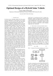 Optimal Design of a Hybrid Solar Vehicle - Università di Salerno