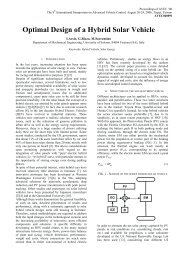 Optimal Design Of A Hybrid Solar Vehicle - Università di Salerno