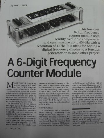 6 Digit Frequency Counter - EEVblog