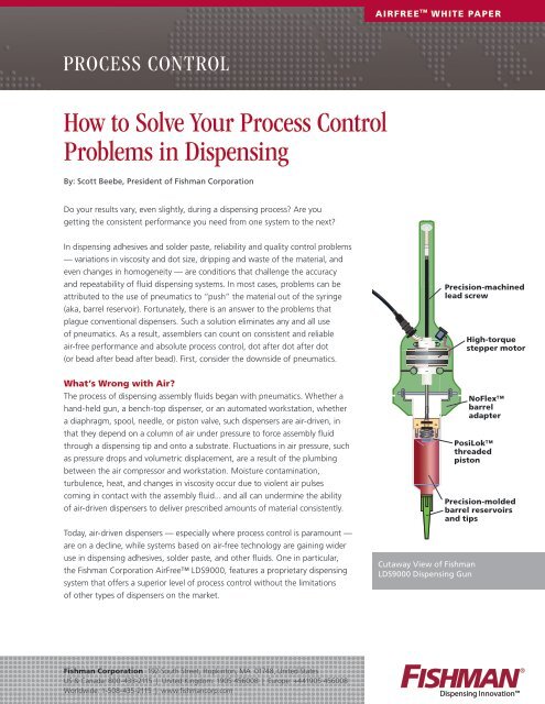 How to Solve Your Process Control Problems in Dispensing