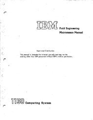 W F Maintenance Manual - about the IBM 1130 Computing System