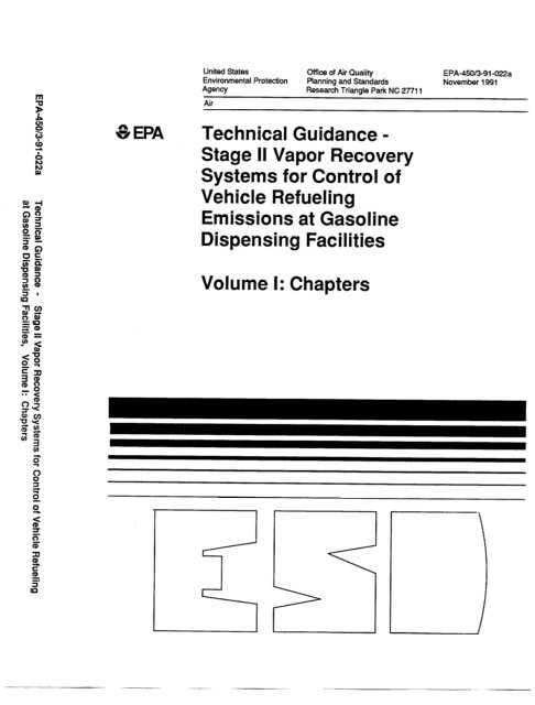 Technical Guidance - Stage II Vapor Recovery Systems for Control ...