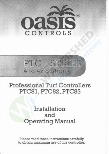 PTC Series 81, 82, 83 - The Watershed Water Systems