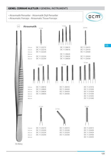 GENEL CERRAHİ ALETLER pENSETLER