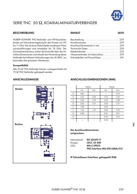 HF KOAXIALVERBINDER HAUPTKATALOG - Elcon