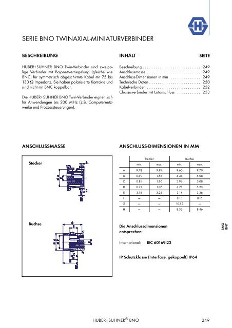 HF KOAXIALVERBINDER HAUPTKATALOG - Elcon