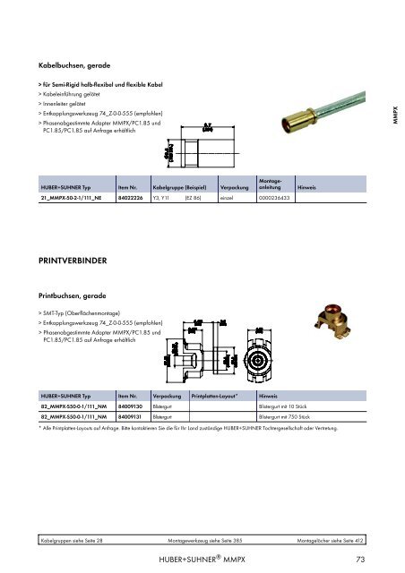 HF KOAXIALVERBINDER HAUPTKATALOG - Elcon