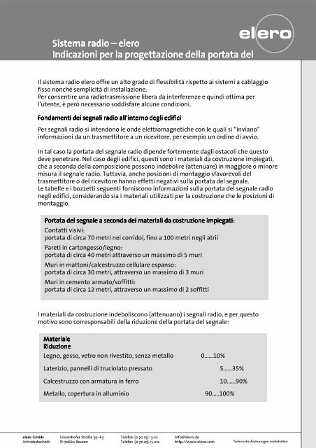 Indicazioni per la progettazione della portata del (PDF