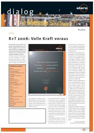 R+T 2006: Volle Kraft voraus - elero Antriebstechnik