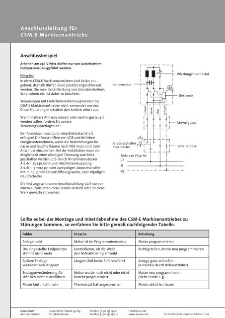 Markisenantriebe_CSM-E_Montagehinweis - Rolladen-Fenster ...