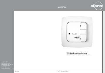 MonoTec Anleitung DE - elero Antriebstechnik