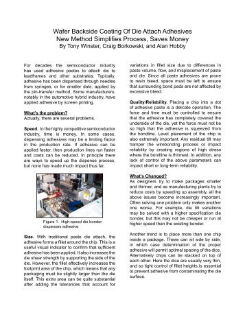 Wafer Backside Coating Of Die Attach Adhesives New Method ...