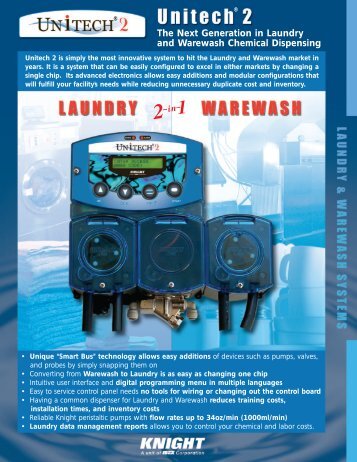 Laundry and Warewash Chemical Dispensing System - knight llc