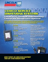 VEHICLE SERVICE DISPENSING SYSTEMS VEHICLE SERVICE ...