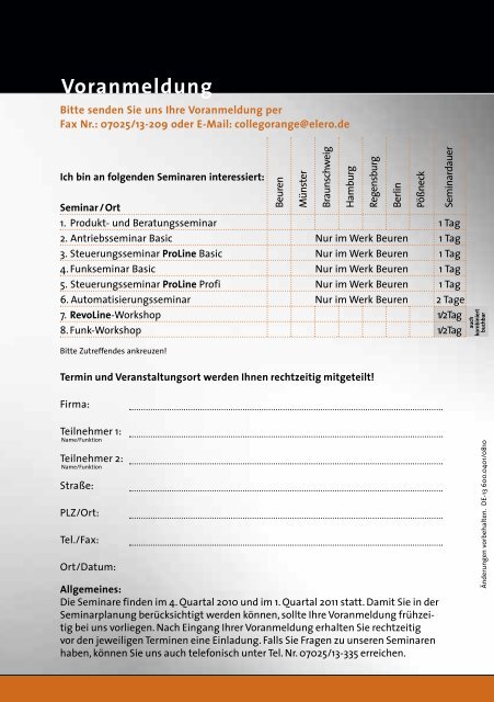 Steuerungsseminar ProLine Basic