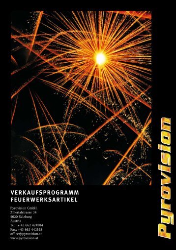 VERKAUFSPROGRAMM FEUERWERKSARTIKEL - Pyrovision