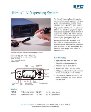 Ultimus™ IV Dispensing System - Nordson EFD