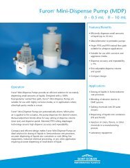 Furon Mini-Dispense Pump (MDP) - Process Systems, Saint-Gobain ...