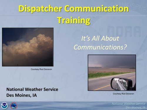 Dispatcher Communication Training - NOAA