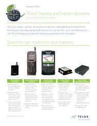 TELUS Tracking and Dispatch Solutions
