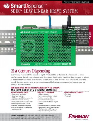 SmartDispenser® LDAV Linear Drive System - Fishman Corporation