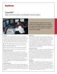 CommTalkTM Radio communications and dispatch ... - Raytheon