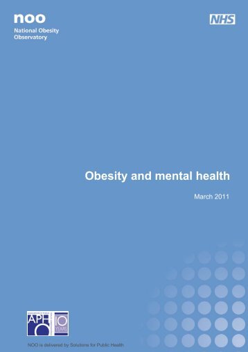 Obesity and mental health - National Obesity Observatory