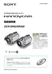 取扱説明書 DCR-SR62/SR300 - ソニー製品情報