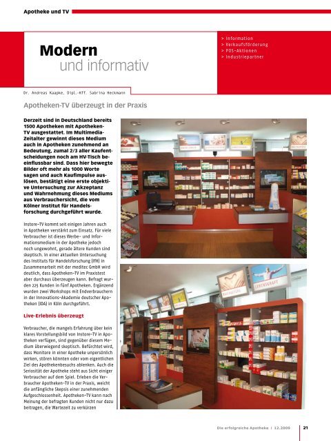 Ausgabe 12.2009 - Die erfolgreiche Apotheke