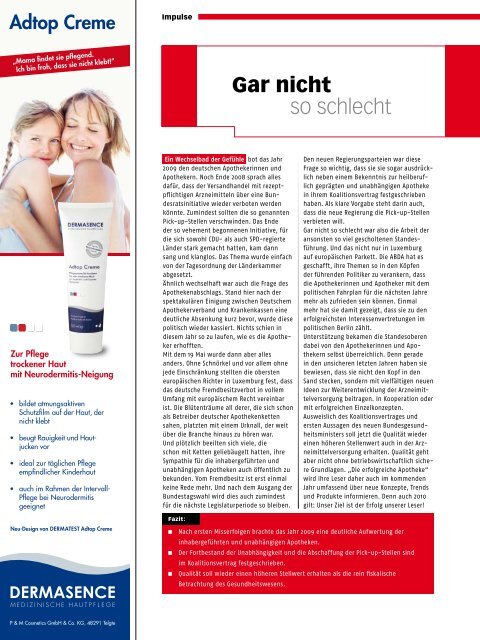 Ausgabe 12.2009 - Die erfolgreiche Apotheke