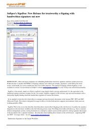 Softpro's SignDoc: New Release for trustworthy e ... - openPR.com