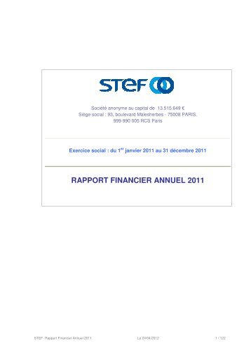 RAPPORT FINANCIER ANNUEL 2011 - Webdisclosure.com