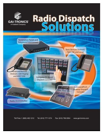 Radio Dispatch Solutions Brochure - GAI-Tronics