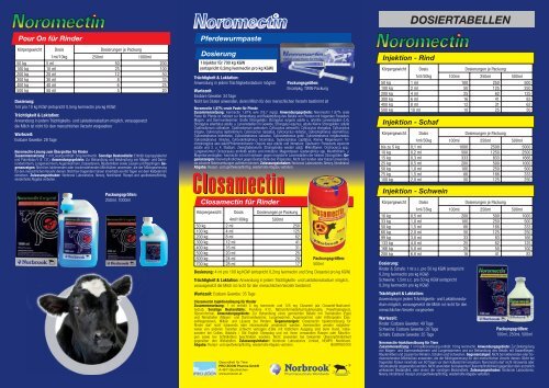 DOSIERTABELLEN - PRO ZOON Pharmazeutika