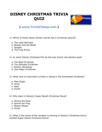 CHRISTMAS FOODS QUIZ II - Trivia Champ