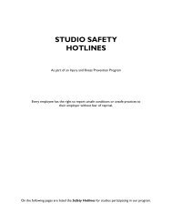 Studio Safety Hotlines - csatf