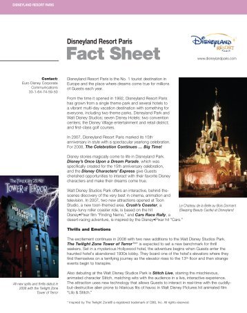 sheet disneyland fact hotel 10 CORPORATE.DISNEY.GO.COM from free Magazines